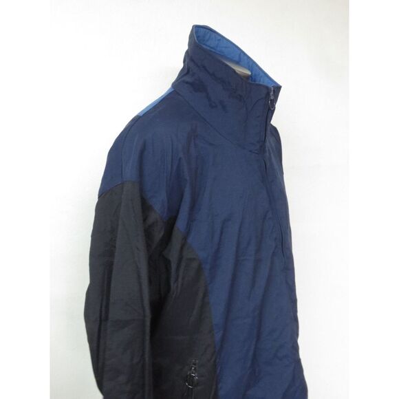Men's Columbia 90's Jacket Blue‎ Black 1/2 Zip CONVERT Size XL Nylon VTG Coat - Picture 10 of 11